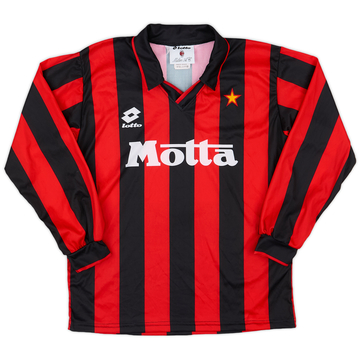 1993-94 AC Milan Home L/S Shirt - 9/10 - (S)