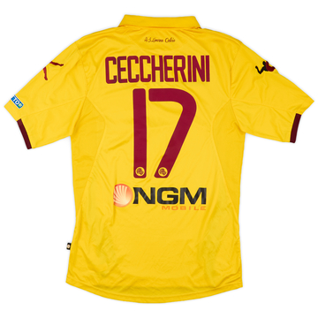 2014-15 Livorno Match Worn Third Shirt Ceccherini #17