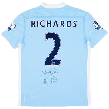 2011-12 Manchester City Match Issue Signed Home Shirt Richards #2