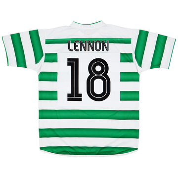 2003-04 Celtic Home Shirt Lennon #18 - 8/10 - (XL)