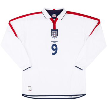 2004-05 England U-19 Match Issue Home L/S Shirt #9 (Fryatt)