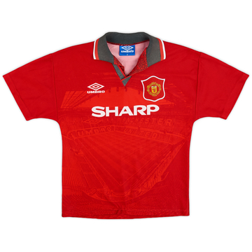 1994-96 Manchester United Home Shirt - 7/10 - (L.Boys)