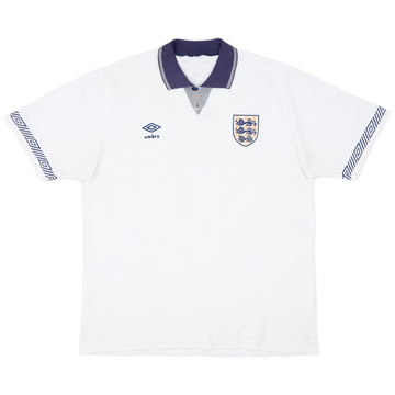 1990-92 England Home Shirt - 8/10 - (L)