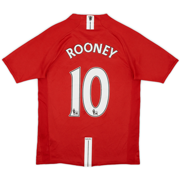 2007-09 Manchester United Home Shirt Rooney #10 - 5/10 - (XL.Boys)