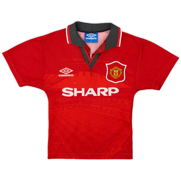 1994-96 Manchester United Home Shirt - 4/10 - (S.Boys)