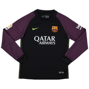 2016-17 Barcelona GK Shirt - 8/10 - (M.Boys)