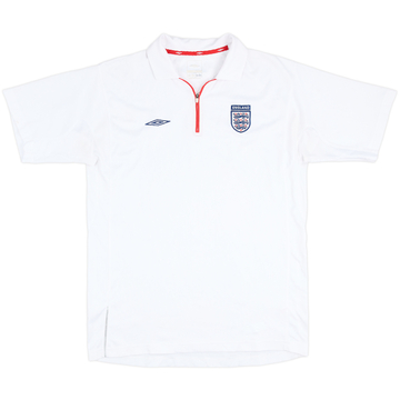 2006-08 England Umbro 1/4 Zip Polo Shirt - 6/10 - (L)