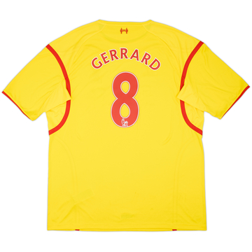2014-15 Liverpool Away Shirt Gerrard #8 - 7/10 - (3XL)