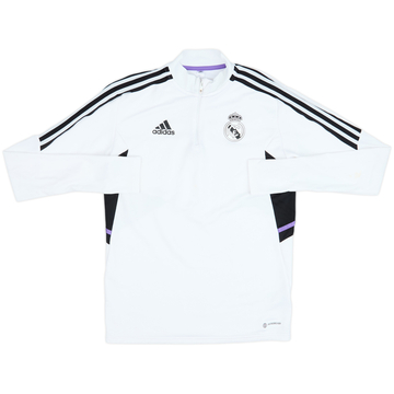 2022-23 Real Madrid adidas 1/4 Zip Drill Top - 8/10 - (S)