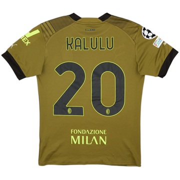 2022-23 AC Milan Third Shirt Kalulu #20 - 7/10 - (S)