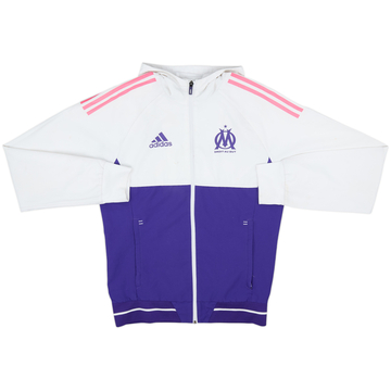 2017-18 Olympique Marseille adidas Hooded Track Jacket - 6/10 - (S)