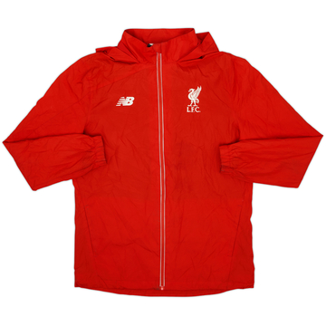 2015-16 Liverpool New Balance Hooded Track Jacket - 8/10 - (XL.Boys)