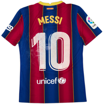 2020-21 Barcelona Authentic Home Shirt Messi #10 - 4/10 - (S)