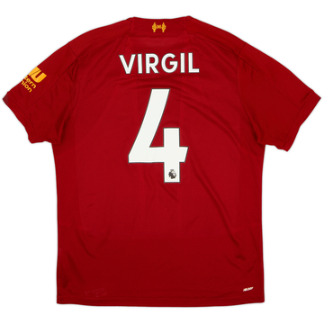 2019-20 Liverpool Home Shirt Virgil #4 - 5/10 - (M)