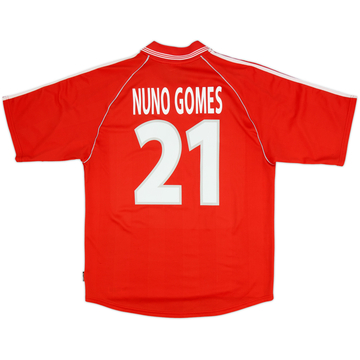 1999-00 Benfica Home Shirt Nuno Gomes #21 - 7/10 - (L)