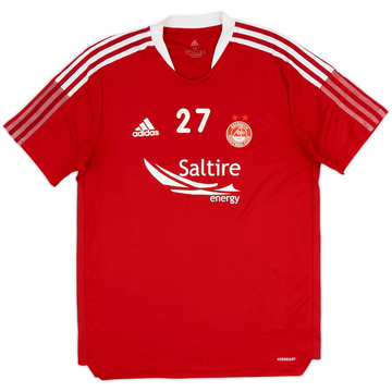 2021-22 Aberdeen Player Issue adidas Training Shirt #27 - 9/10 - (M)