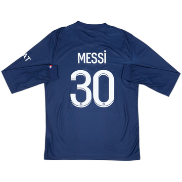 2022-23 Paris Saint-Germain Home L/S Shirt Messi #30 - 8/10 - (S)