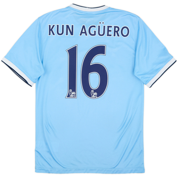 2013-14 Manchester City Home Shirt Kun Aguero #16 - 7/10 - (S)