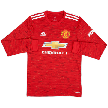 2020-21 Manchester United Home L/S Shirt #7 - 10/10 - (S)