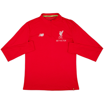 2018-19 Liverpool New Balance 1/4 Zip Drill Top - 8/10 - (L)