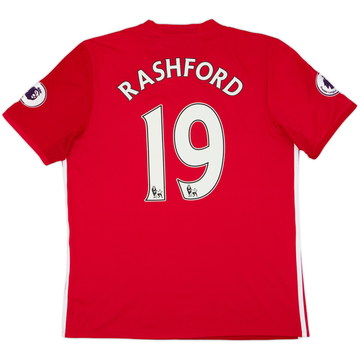 2016-17 Manchester United Home Shirt Rashford #19 - 8/10 - (L)