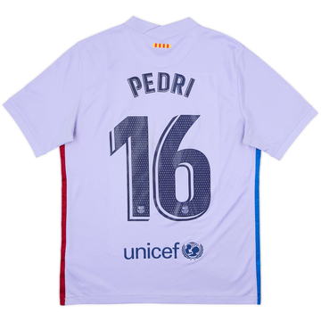 2021-22 Barcelona Away Shirt Pedri #16 - 7/10 - (M)