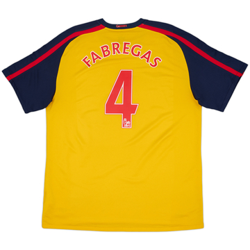 2008-09 Arsenal Away Shirt Fabregas #4 - 9/10 - (XL)