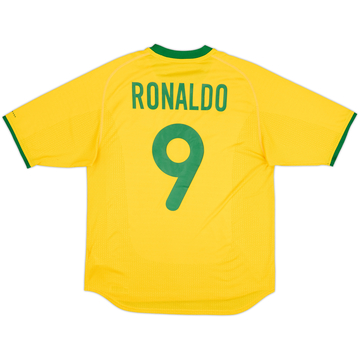2000-02 Brazil Home Shirt Ronaldo #9 - 9/10 - (M)