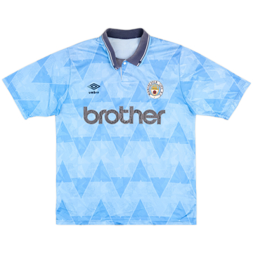 1991-93 Manchester City Home Shirt - 5/10 - (L)