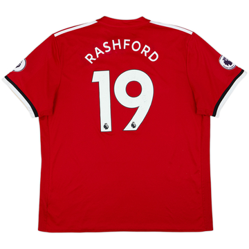 2017-18 Manchester United Home Shirt Rashford #19 - 6/10 - (XXL)