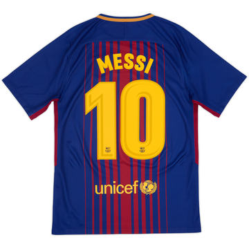 2017-18 Barcelona Home Shirt Messi #10 - 8/10 - (S)