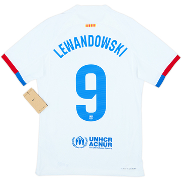 2023-24 Barcelona Authentic Away Shirt Lewandowski #9 (S)