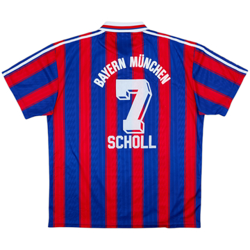 1995-97 Bayern Munich Home Shirt Scholl #7 - 5/10 - (XL)