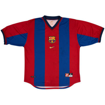 1998-00 Barcelona Home Shirt #5 - 9/10 - (M)