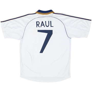 1998-00 Real Madrid Home Shirt Raul #7 - 8/10 - (M)