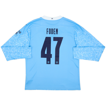 2020-21 Manchester City Home L/S Shirt Foden #47 - 6/10 - (L)