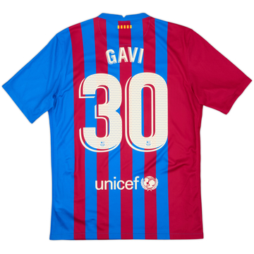2021-22 Barcelona Home Shirt Gavi #30 - 9/10 - (M)