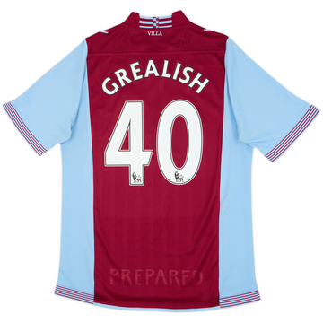 2013-14 Aston Villa Home Shirt Grealish #40 - 6/10 - (L)
