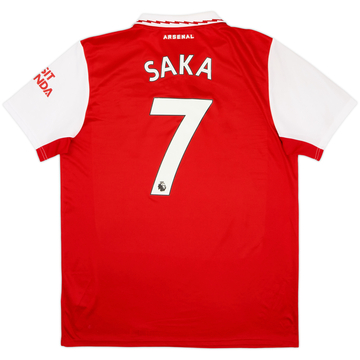 2022-23 Arsenal Home Shirt Saka #7 - 8/10 - (L)