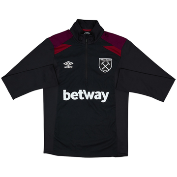 2017-18 West Ham Umbro 1/2 Zip Drill Top - 8/10 - (S)