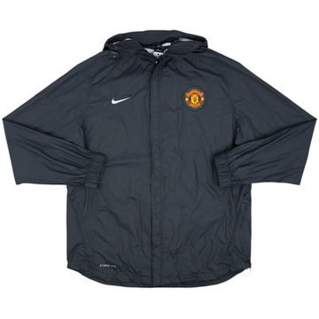 2010-11 Manchester United Nike Hooded Rain Jacket - 10/10 - (L)