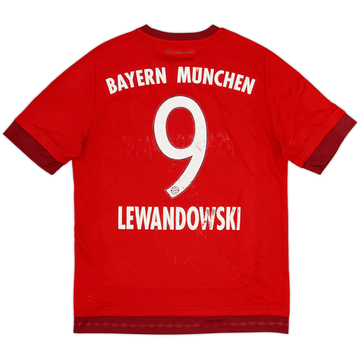 2015-16 Bayern Munich Home Shirt Lewandowski #9 - 4/10 - (XL.Boys)
