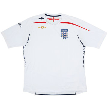 2007-09 England Home Shirt - 4/10 - (XXL)