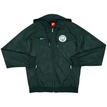 2017-18 Manchester City Nike Hooded Rain Jacket - 7/10 - (S)