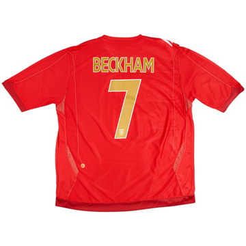 2006-08 England Away Shirt Beckham #7 - 6/10 - (XXL)