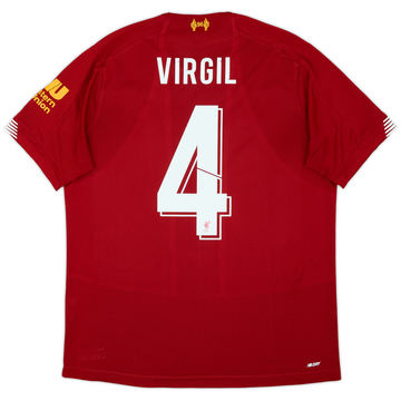 2019-20 Liverpool Home Shirt Virgil #4 - 8/10 - (M)