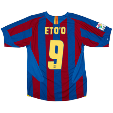 2005-06 Barcelona Home Shirt Eto'o #9 - 7/10 - (M)