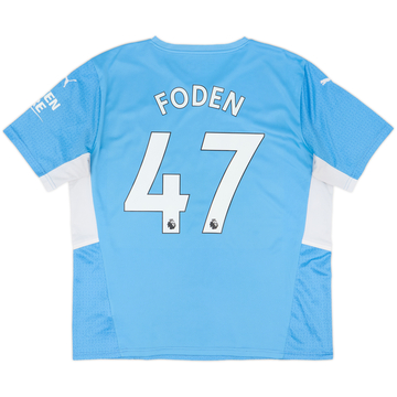 2021-22 Manchester City Home Shirt Foden #47 - 8/10 - (XL)