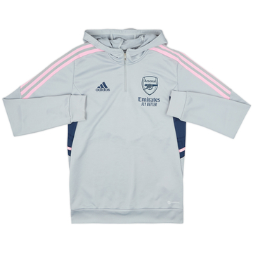 2022-23 Arsenal adidas Hooded 1/4 Zip Training Top - 8/10 - (S)