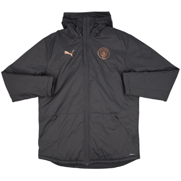2020-21 Abrigo acolchado con capucha de banquillo Puma del Manchester City - 8/10 - (L)